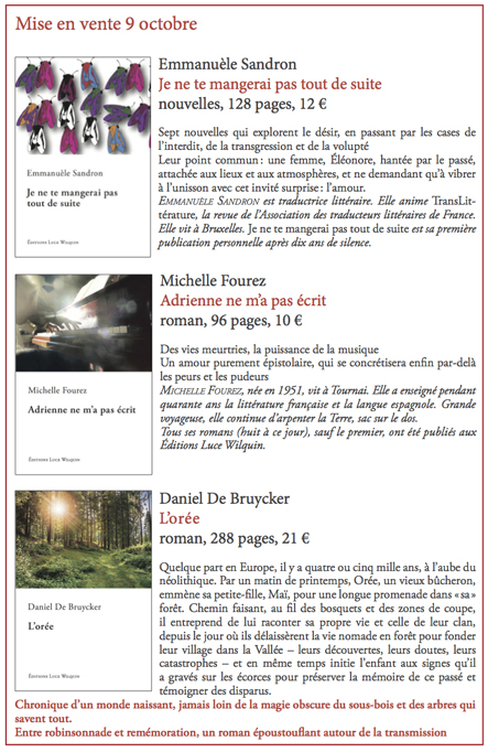 Fourez Michelle Editions Luce Wilquin